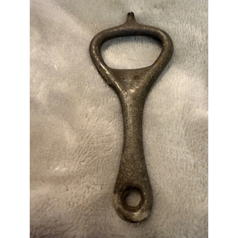 Vintage Cast Metal Bottle Opener‎ Rustic Bar Tool Primitive Patina